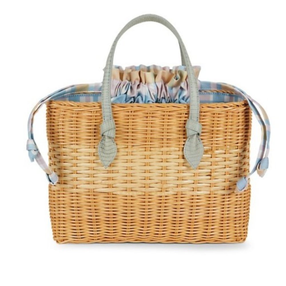 Pamela Munson Beatrix Rattan Madras Tote